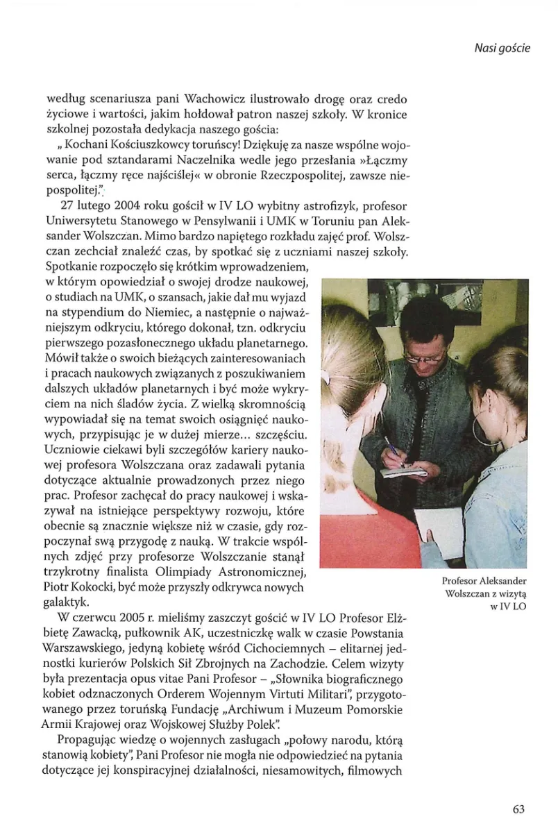 Skan strony 64 z księgi pamiątkowej