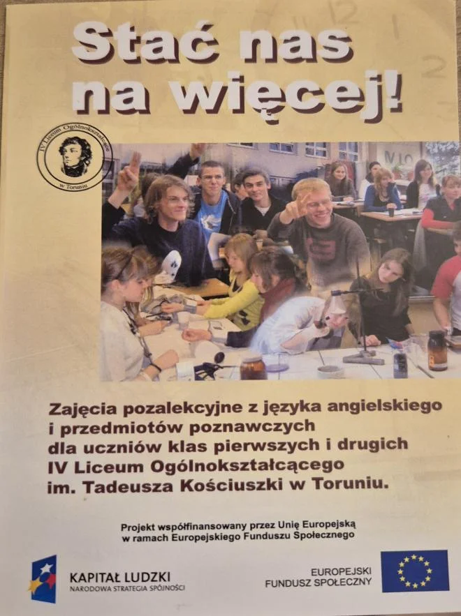 plakat projektu Stać nas na Więcej