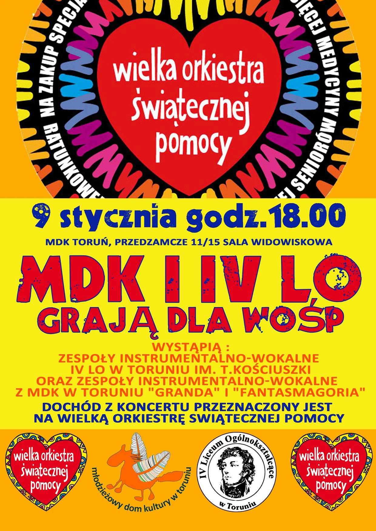 CZWÓRKA GRA Z WIELKĄ ORKIESTRĄ ŚWIĄTECZNEJ POMOCY