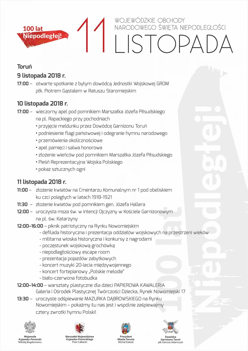 WOJEWÓDZKIE OBCHODY NARODOWEGO ŚWIĘTA NIEPODLEGŁOŚCI