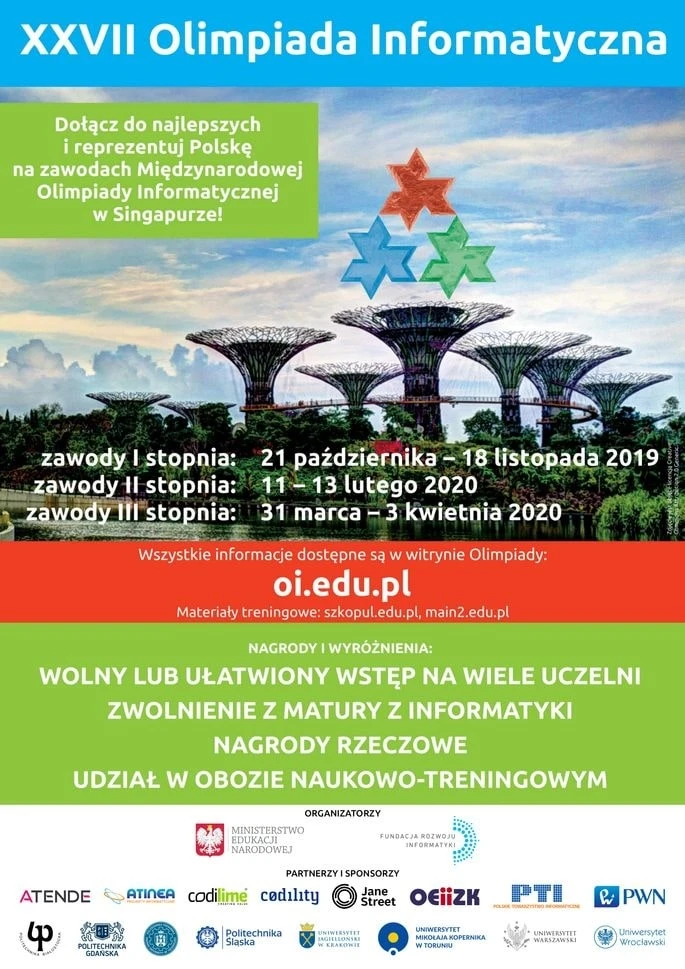 Rusza etap szkolny Olimpiady Informatycznej