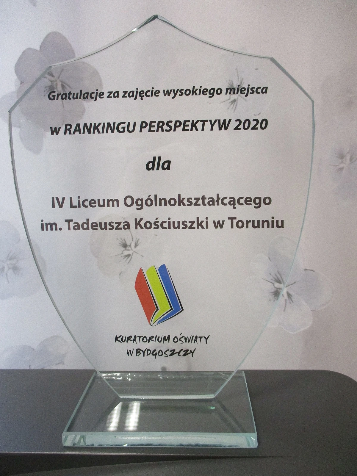 IV LO otrzymało gratulacje i wyrazy uznania z Kuratorium Oświaty